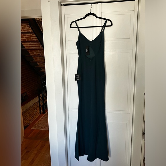 Moments Of Bliss Forest Green Backless Mermaid Maxi Dress XS - Picture 4 of 4
